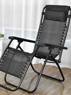 เก้าอี้ปรับนอน เก้าอี้พับได้ เก้าอี้พักผ่อน เก้าอี้พับนอน เก้าอี้นอน เก้าอี้สนามพับได้ เก้าอี้นอนพับได้ เก้าอี้ปรับเอนนอน สีดำ รุ่น HC-001