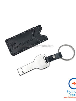 แฟลชไดร์ฟกุญแจและซองหนัง (Key Ring Leather Flash Drive)