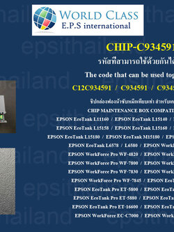 EPSON CHIP-S210057 ชิปกล่องฟองน้ำซับหมึก CHIP MAINTENANCE BOX FOR EPSON SureColor F100/F500-571/SC-T31-315/T2100-T5180/Tx100-4 400 กรัม