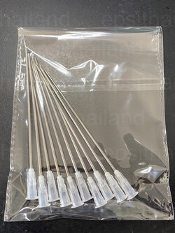 08ACC-ND10 ข็มดูดหมึก เบอร์18 เส้นผ่าศูนย์กลาง1.8 มิลลิเมตร/millimeter แบบหัวทู้ หรือหัวตัดไม่มีคม ขนาด10 ซม./cmขนาด4 แบบ 10 ชิ้น 400 กรัม