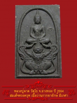 (9) พระสมเด็จทรงครุฑ หลวงปู่ผาด วัดไร่ ปี 2554 เนื้อว่านกากยายักษ์