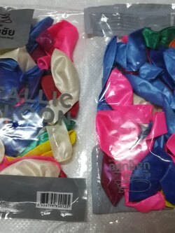 ลูกโป่งมุก 12 นิ้ว รวมสี ถุงใหญ่