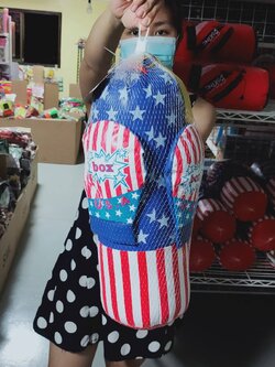 นวมน้ำเงิน+กระสอบทราย นวมซ่อมมวย นอมของเล่น ของเล่นเด็ก ของเล่นฝึกทักษะ