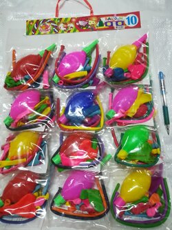 ลูกโป่งน้ำ+หัวใจ+ไส้ไก่ แถมสูบบีบ