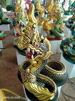 พญานาค สีดำทอง รุ่นดูดทรัพย์เงินล้าน