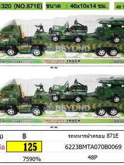 รถทหารฝาครอบ 871E ของเล่นรถทหาร โมเดลทหารจำลอง รถขนรถทหาร ของเล่นรถอาวุธทหาร