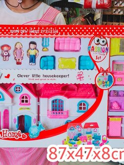 บ้านตุ๊กตา บ้านตุ๊กตาเด็กเซ็ตใหญ่ อุปกรณ์ครบ ของเล่นเด็ก ชุดของเล่นเสริมสร้างจิตนาการ