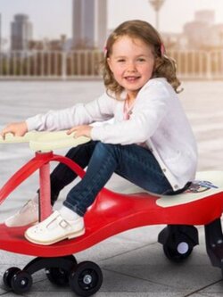 ดุ๊กดิ๊ก รถขาไถ lสีแดง รถดุ๊กดิ๊ก พวงมาลัยหมุนได้ แข็งแรง ทนทาน สำหรับเด็ก ของเด็กเล่น