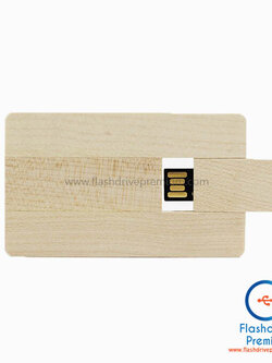 แฟลชไดร์ฟการ์ดแบบไม้ (Wooden Card Flash Drive)