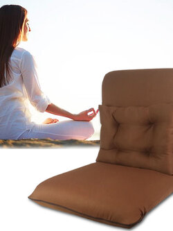 เบาะนั่งสมาธิ ปรับได้ 6ระดับ พร้อมหมอนอิง เบาะรองนั่งสมาธิ เก้าอี้นั่งพื้น เก้าอี้สวดมนต์ เบาะรองนั่งมีพนักพิง เก้าอี้นั่งสมาธิ เบาะรองนั่งพื้น HC-057