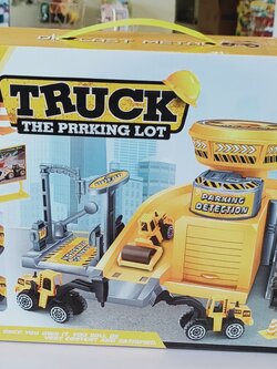 รถราง ลานจอดรถก่อสร้าง เซต 33 ชิ้น ของเล่น รถตำรวจ รถยก