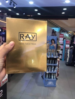 RAY Facial Mark แผ่นมาร์กหน้าทองคำ Gold RAY金色 (免税版)