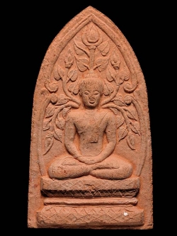 หลวงพ่อเต๋ วัดสามง่าม พระปรกโพธิ์ พิมพ์ใหญ่ เนื้อดิน หลังตราวัด ติดชัด สภาพสวย พร้อมบัตรดีดีพระ