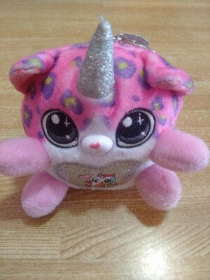 พวงกุญแจตุ๊กตาZuru Unicorn Pink Plush Heart