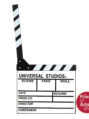 สเลท ฟิล์ม slate film (Clapboard) สีขาว ขนาด 27x30 cm