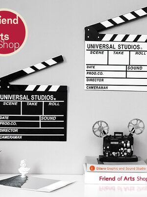 สเลทฟิล์ม slate film (Clapboard) สีดำ และสีขาว ขนาด 27x30 cm. ทำจากไม้ใช้ในงานถ่ายทำได้จริง ใช้เป็นของขวัญวันเกิด รับปริญญา ของที่ระลึก พร๊อพถ่ายภาพ ตกแต่งบ้าน