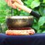 Tibetan Singing Bowl ขันทิเบต(ทองเหลืองรมดำ) งานทำมือโดยช่างฝีมือชาวเนปาล (17 cm.)