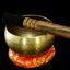ขันทิเบต Tibetan Singing Bowl (ทองเหลือง) แกะสลักบทสวดหัวใจพระสูตร เสริมมงคลผู้บูชา ( 9.5 cm.)