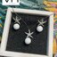J00038 ชุดเครื่องประดับ Jewelry Set สร้อยคอและต่างหูวินเทจ Vintage Necklace, Vintage Earrings
