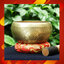 ขันทิเบต Tibetan Singing Bowl (ทองเหลือง) แกะสลักบทสวดหัวใจพระสูตร ขนาด 14 cm.