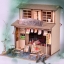 โมเดลจำลองร้านบาร์บีคิวโบราณจิ๋วสไตล์จีนญี่ปุ่นสำหรับนักDIYงานdollhouse BBQ MODEL BEST WOOD