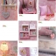 โมเดลจำลองห้องนอนพร้อมเปียโนสีขาวชุด Piano in little heart สำหรับนักสะสมบ้านจิ๋วและผู้ที่รักการประดิษฐ์โมเดลจำลอง
