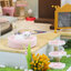 โมเดลจำลองร้านคาเฟ่ชุดHongda diy กระท่อมแมวกาแฟสวนหลังบ้านสร้างสรรค์บ้านหลังเล็กบ้านไม้ที่มีแสงของขวัญวันเกิดสามมิติ model