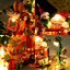บ้านคริสต์มาสโมเดลจำลองรถบ้านMerry Christmas ตกแต่งด้วยอุปกรณ์เพื่อวันพิเศษเพื่อต้อนรับซานตาคลอส