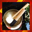 ขันทิเบต(ทองเหลือง) Tibetan Singing Bowl งานทำมือโดยช่างฝีมือชาวเนปาล (16 cm.)