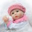 ตุ๊กตา reborn Doll ตุ๊กตาเด็กทารกจำลองสวมหมวกถักไหมพรมสีชมพู น้อง Belinda ตุ๊กตาจำลองเด็กทารกเสมือนจริง เด็กแรกเกิด