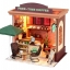 โมเดลจำลองร้านคาเฟ่กาแฟจิ๋วสไตล์ยุโรป ชุดfree time coffee สำหรับนักสะสมบ้านตุ๊กตาโดยเฉพาะ