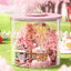โมเดลจำลองร้านค้าสีชมพูแสนหวานเบเกอรี่ขนาดเล็กขนาดจิ๋วสำหรับผู้ที่รักการสะสม