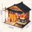 โมเดลจำลองdoll house ร้านขนมญี่ปุ่นโบราณ โมเดลบ้านไม้งานDIY HANDMADEงานจำลองร้านค้าสไตล์จีนย้อนย้อนยุค