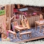โมเดลจำลองร้านบาร์บีคิวโบราณจิ๋วสไตล์จีนญี่ปุ่นสำหรับนักDIYงานdollhouse BBQ MODEL BEST WOOD