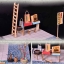 โมเดลจำลองร้านบาร์บีคิวโบราณจิ๋วสไตล์จีนญี่ปุ่นสำหรับนักDIYงานdollhouse BBQ MODEL BEST WOOD