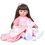 ตุ๊กตาเด็กทารก น้องผมเข้ม หมวกแรบบิท wild pink doll สำหรับผู้ที่รักการสะสมตุ๊กตารีบอร์นดอลล์งานNPK คุณภาพสินค้าน่ารัก