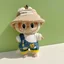 เสื้อผ้าชุดแต่งกายตุ๊กตาลาบูบู้Spot 17 cm labubu blind box ตุ๊กตาเปลี่ยนน่ารักการ์ตูนตุ๊กตาjumpsuitกระเป๋าหมวก