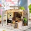 โมเดลบ้านจำลองร้านคาเฟ่ชุดกระท่อม hand-assembled ไม้ของเล่นรุ่น miniature 3d สามมิติปริศนา boy's day ของขวัญ
